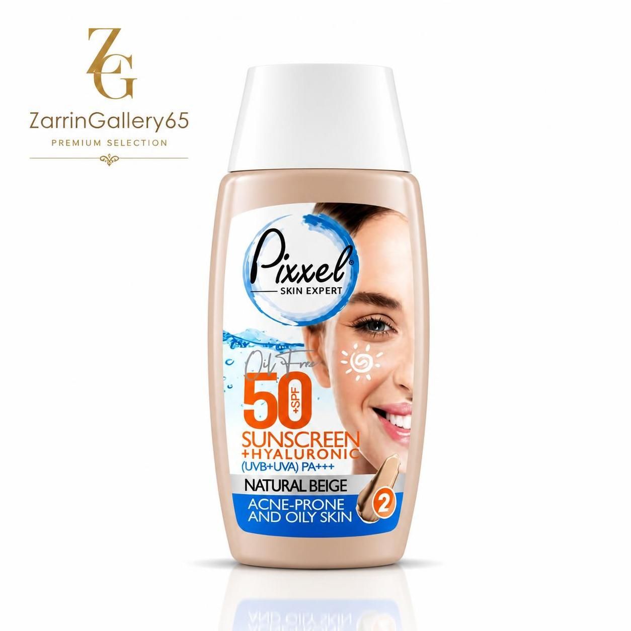 کرم ضدآفتاب رنگ بژ طبیعی مناسب پوست جوشدار و چرب پیکسل
