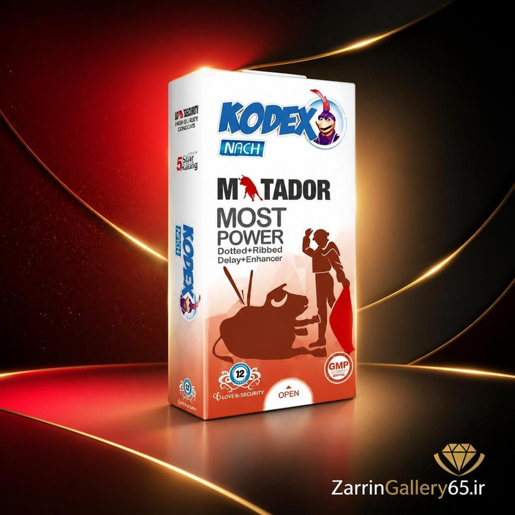 کاندوم تقویت کننده و تاخیری کدکس مدل Matador بسته 12 عددی