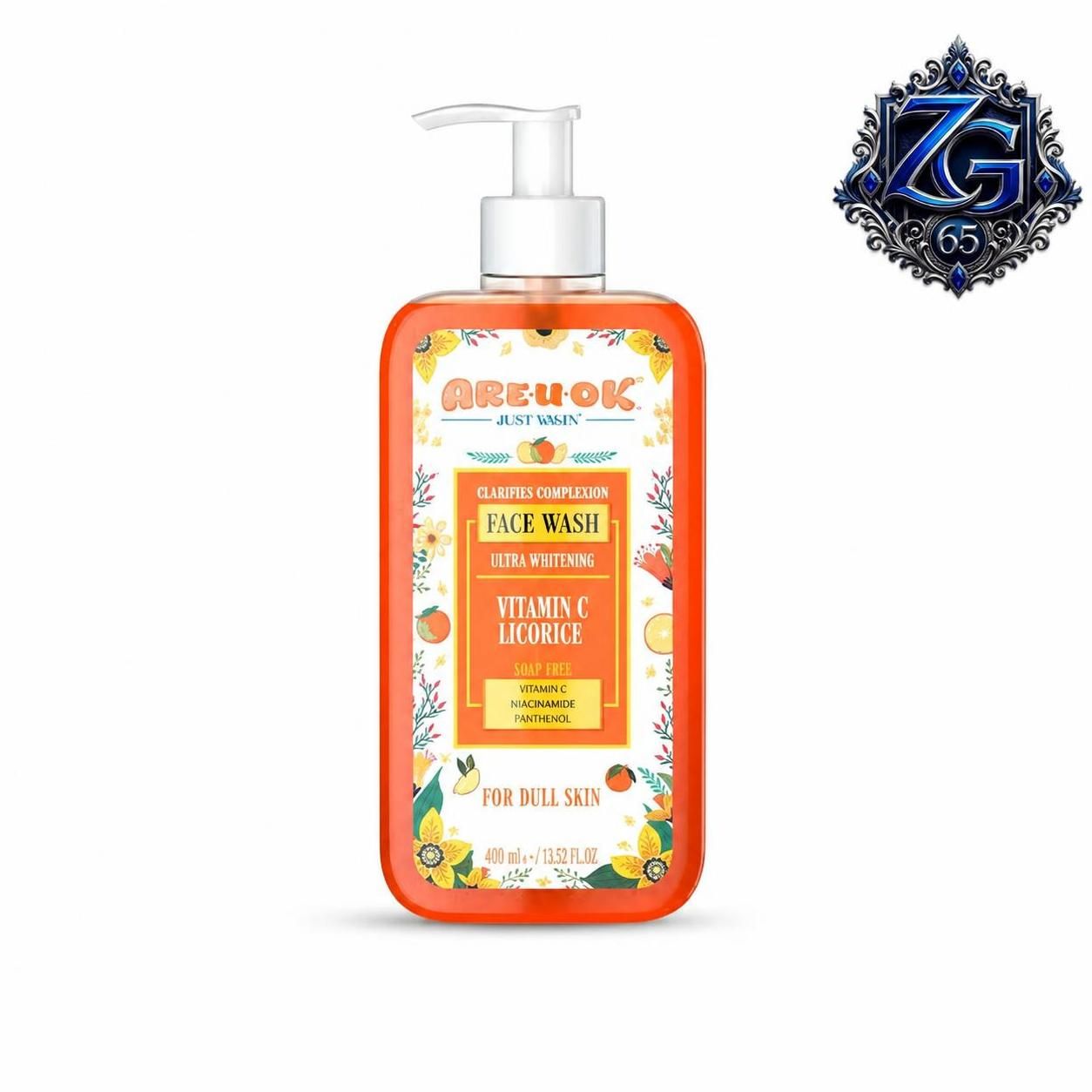 ژل شستشوی صورت روشن کننده و شفاف کننده مدل Bright & White آر یو اُکی